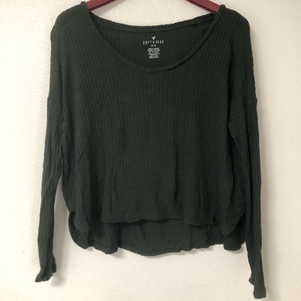 Green american eagle top